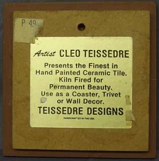 Cleo Teissedre Designs Prickly Pear Cactus Tile 4x4  
