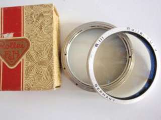 Rolleiflex Camera Filters & Misc. Accessories Including Rolleinar I 