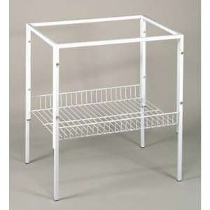 Deluxe Bird Cage Stand in White