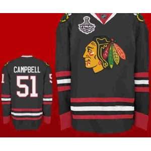 Blackhawks 51 Brian Campbell Black Hockey Jersey NHL Authentic Jerseys 