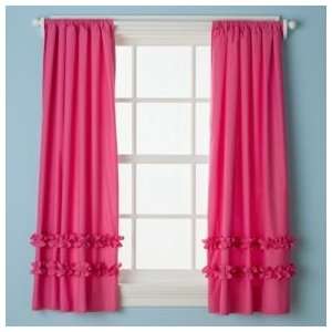 Kids Curtains Kids Hot Pink Ruffle Curtain Panels 