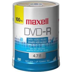  BLANK MEDIA, DVD R 100 PK SPINDLE Electronics