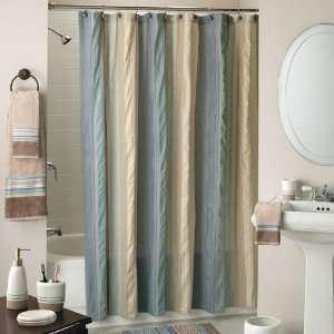  Seersucker Blue Stripe Shower Curtain