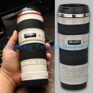 Canon Thermos 70 200mm Lens Cup Coffee Mug Stainless Drinking Travel 