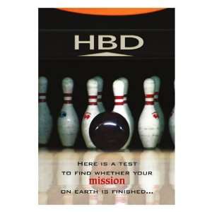  BIRTHDAY W/ BOWLING PINS