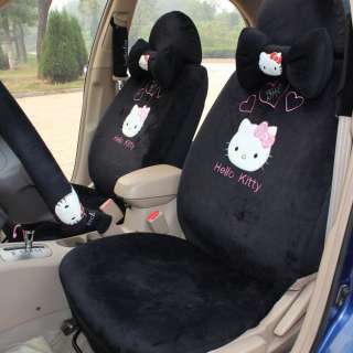 Hello Kitty Car Front Rear Seat Cover heart 18pcs black  