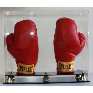  Double Boxing Glove Display Case Holder Showcase, with 