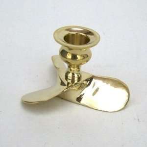 REAL SIMPLEA HANDTOOLED HANDCRAFTED BRASS PROPELLER CANDLE HOLDER