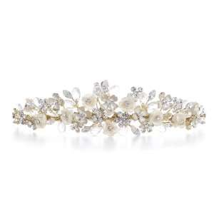   Freshwater Pearl and Crystal Couture Bridal Headband 