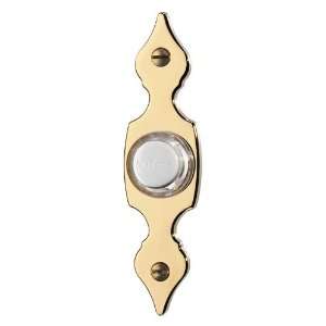   PB29LPB Wired Lighted Door Chime Push Button, Polished Brass Finish