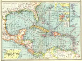   CENTRAL AMERICAIndustry Communications;Panama Canal;Bermuda,1907 map