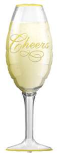 CHAMPAGNE GLASS 38 Balloons WEDDING NEW YEARS CONGRAT  