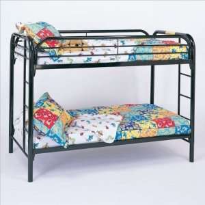  Twin Over Twin Black Bunk Bed