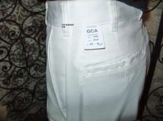 White GCA Mens Uniform Pants Chef/Cook Medical Waiter  