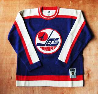 Winnipeg Jets Heritage Knit Sweater Jersey Winter Classic Ice Hockey 