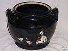 Vintage Large Black Bean Pot With USA On Bottom