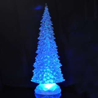    Color Crystal LED Flash Christmas Tree Lights XMAS Ornament  