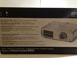 Epson PowerLite Home Cinema 8350 Theater Projector V11H373120 BRAND 