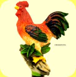 HANDPAINTED FARM YARD ROOSTER PEN by U WOOD WOODEN TOYS  