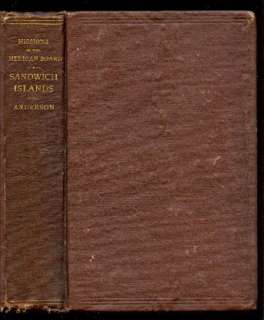 RARE Book ~1870 SANDWICH ISLANDS MISSION Hx~Rufus Anderson~HAWAII 