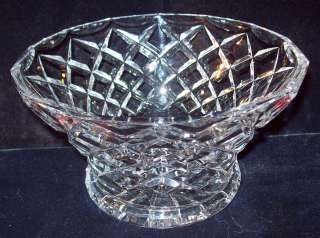 Vintage Clear CUT GLASS Crystal Centerpiece Serving Bowl   Diamond 