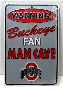   Buckeyes Man Cave Sign Gift NCAA Football OSU 8x12 Dorm Room  
