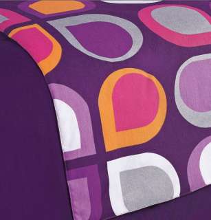 New Girls Purple Orange Comforter Bedding Set Full 7pc  