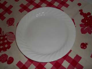 Corning Corelle Enhancements White Swirl Luncheon Plate  