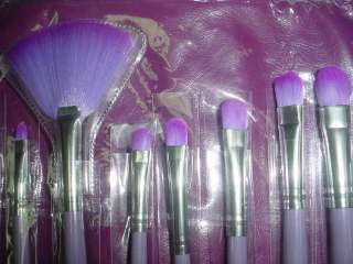 16 Dark Purple Goat Cosmetic Eye Shadow Brushes Set New  