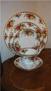 ROYAL ALBERT OLD COUNTRY ROSES 5PC PLACE SETTING DINNERWARE NEW IN BOX 