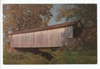 Chester IL Covered Bridge Postcard Randolph County Illinois 1965 