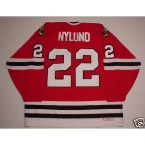  Gary Nylund Chicago Blackhawks Jersey Ccm Vintage Retro 