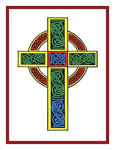 Celtic Knot Cross Irish Art Counted Cross Stitch Chart  