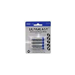   UltraLast ULHD4AAA Zinc Chloride Heavy Duty Batteries Electronics