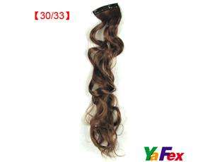 fashion popular curl clip on in hair extensions 55cm cl2195