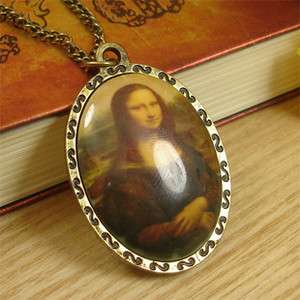   Vintage Style Necklaces Pretty Mona Lisa Pictures Pendants FREESHIP