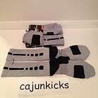 Custom NIKE ELITE BASKETBALL Socks L(8 12) Grey w/ Black Stripe   Cool 
