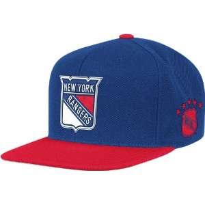   York Rangers Mitchell & Ness NHL Blue Throwback Vintage Snap back Hat