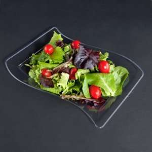  Wavetrends Clear Plastic Salad Plate 6 1/2 x 10   120/CS 