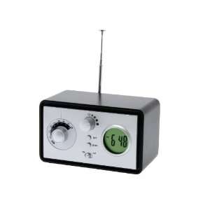  Present Time Alarm Clock and Radio Beep Beep Plastic Black 