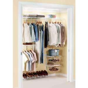   Wardrobe Organizer with Shoe Shelf, White #3H10