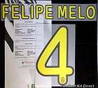   Felipe Melo 4 2008/09 & 2009/10 Football Shirt Name Set Kit Home