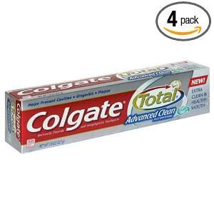 Colgate Total Toothpaste, Advanced Clean Plus Whitening, Gel, 7.8 oz 