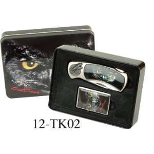  New Collectible Knife and Lighter Gift Dark Owl 