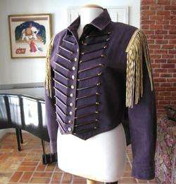 DOUBLE D RANCH VTG MILITARY CAVALRY RODEO PLUM JACKET~S  