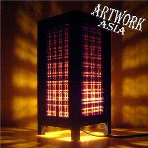 11 inch asian table bedside lamps woven bamboo design