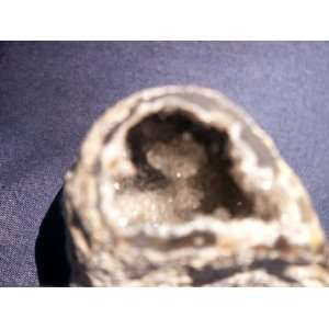  Agate Rimmed Hollow Crystal Geode, 11.031 