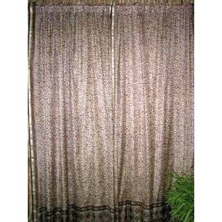   Mauve Cream Art Silk Sari Indian Window Curtains Drape Panels 84