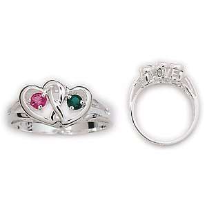    Sterling Silver Couples Heart Ring   Personalized Jewelry Jewelry