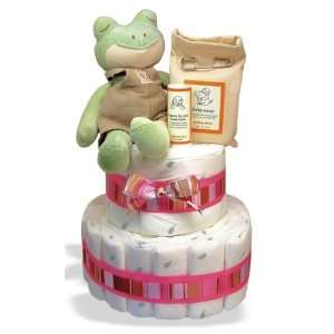  Organic Baby Ben 2 Tier Froggie Diaper Cake or Centerpiece Baby